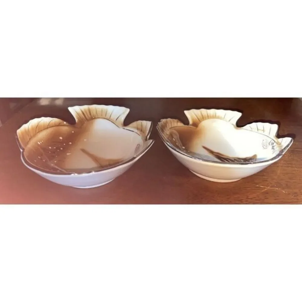2 CERAMIC‎ MULTICOLORED FISH DIP BOWLS By Gao 5